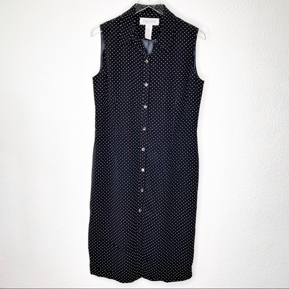 Jones New York Joneswear Polka Dot Midi Dress